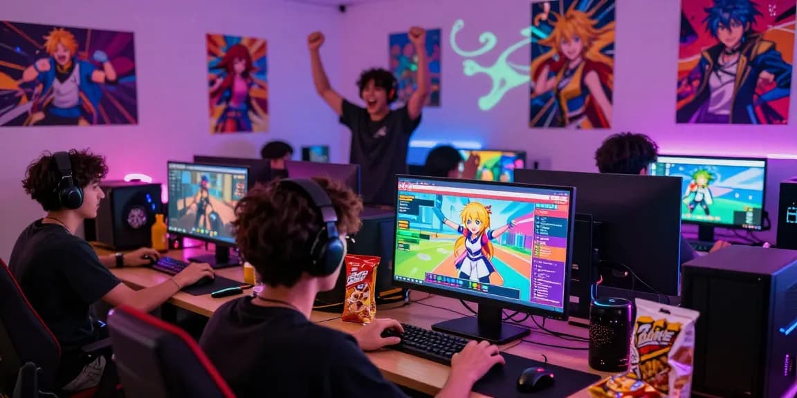 Engaging scene of players enjoying a real ecchi game with vibrant graphics and lively atmosphere.