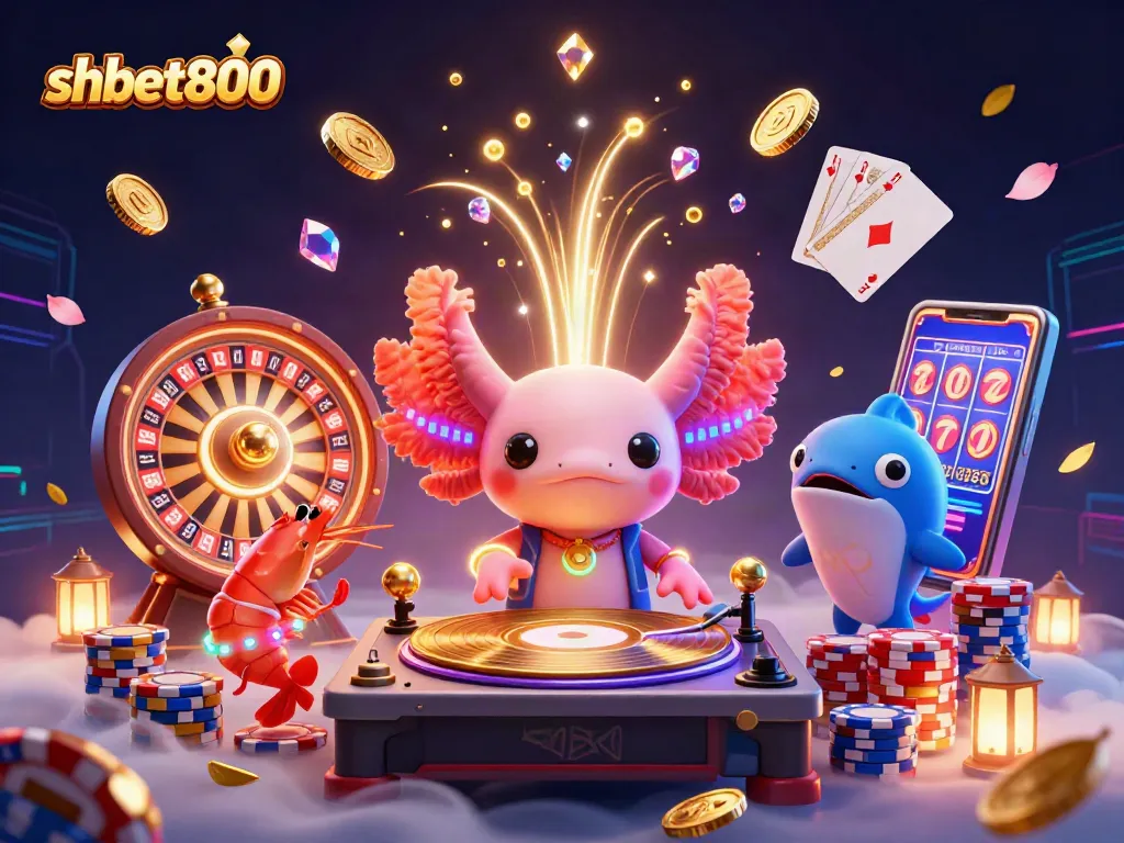 shbet800 immerses players in a dynamic casino scene filled with vibrant characters, spinning roulette, and exciting slots