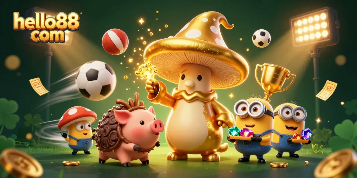 Experience thrilling wins at hello88 com with a magical 3D illustration of casino excitement.