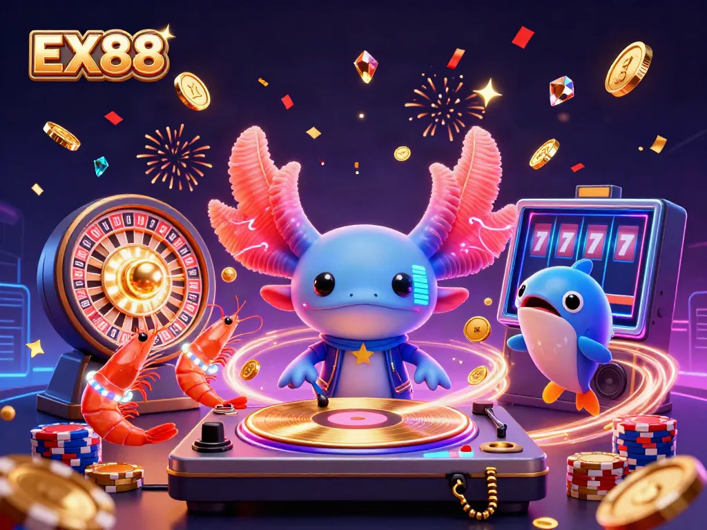 Experience vibrant gaming with EX88 at a dynamic underwater casino scene.
