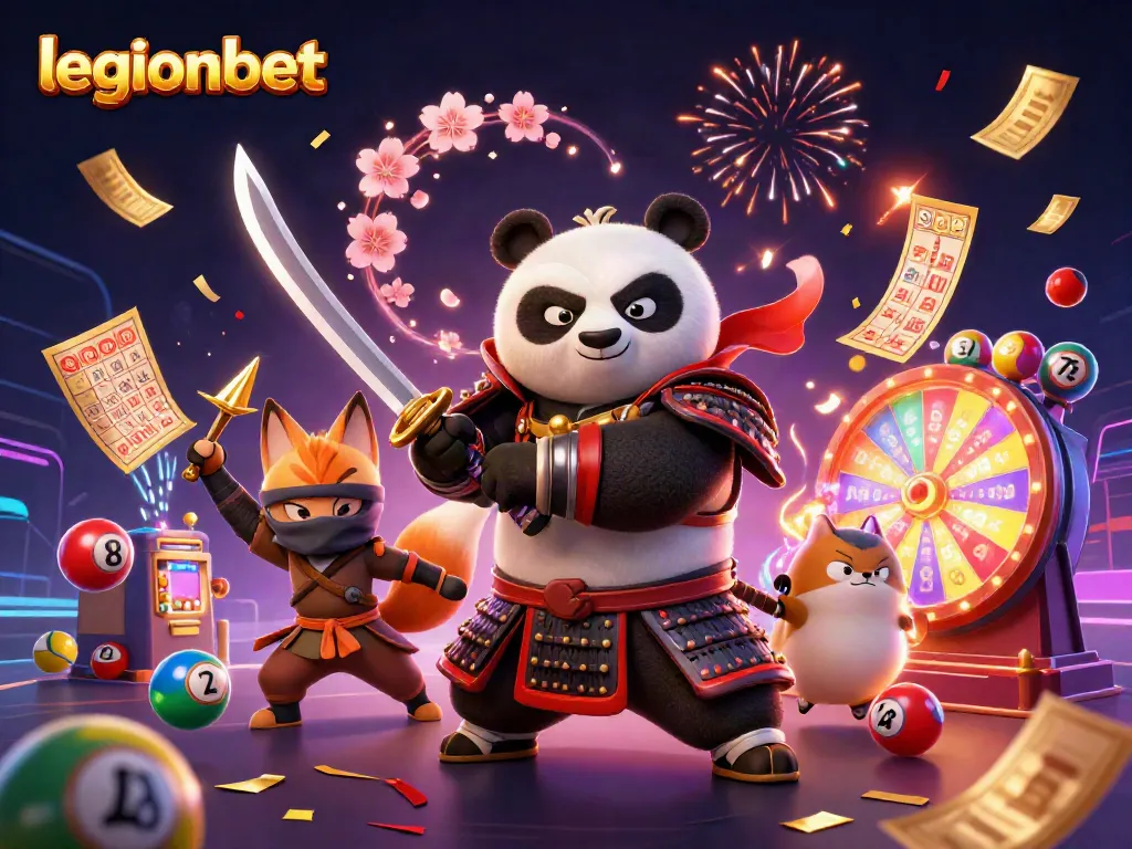 Experience the excitement of legionbet with dynamic 3D characters and vibrant gambling elements.