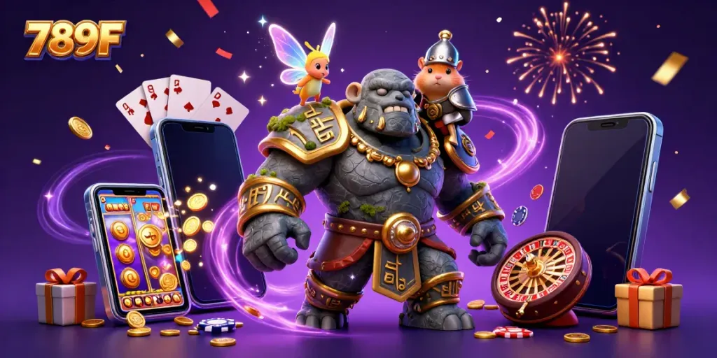 Experience thrilling slots and casino games with 789F in a magical gambling world.