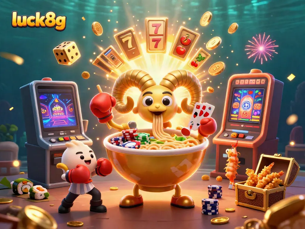 Experience thrilling gameplay on luck8g as vibrant characters stack chips and trigger jackpots in an exciting casino scene.