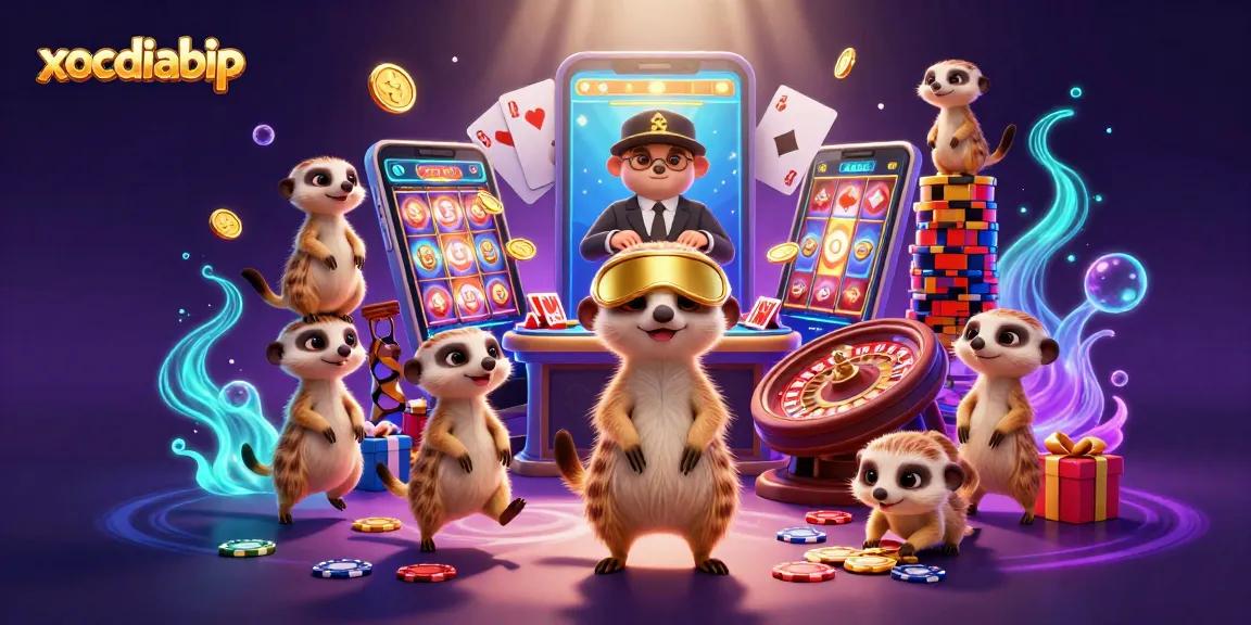 Experience the xocdiabip casino extravaganza with meerkats dealing chips and games!