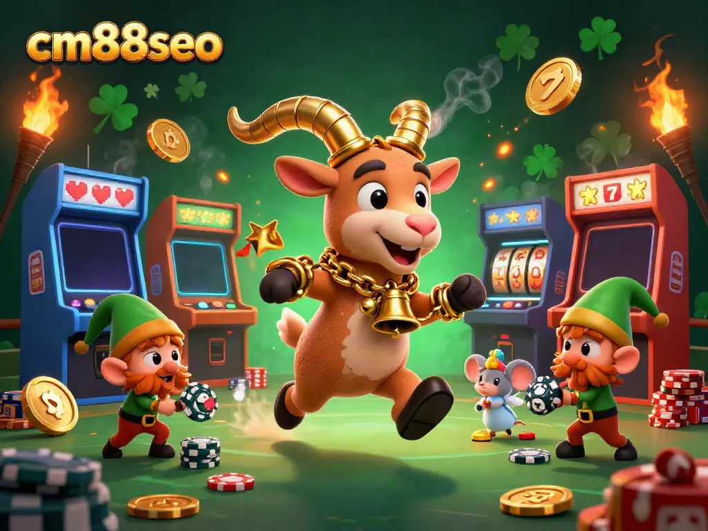 Experience excitement at cm88seo's lively casino featuring Krampus, an angel mouse, and mischievous elf gremlins.