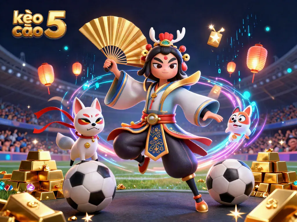 Bet and strategize with kèo nhà cái 5 in this dynamic sports betting scene featuring vibrant characters.