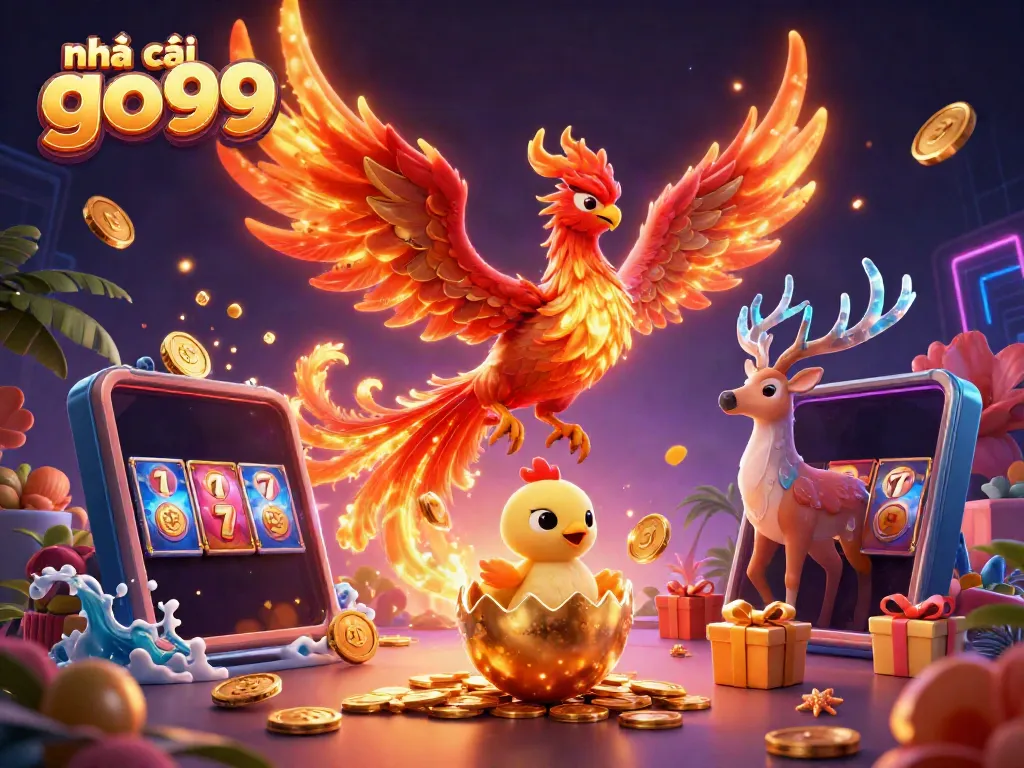 Experience thrilling games at nhà cái go99 with a vibrant phoenix and slot games.