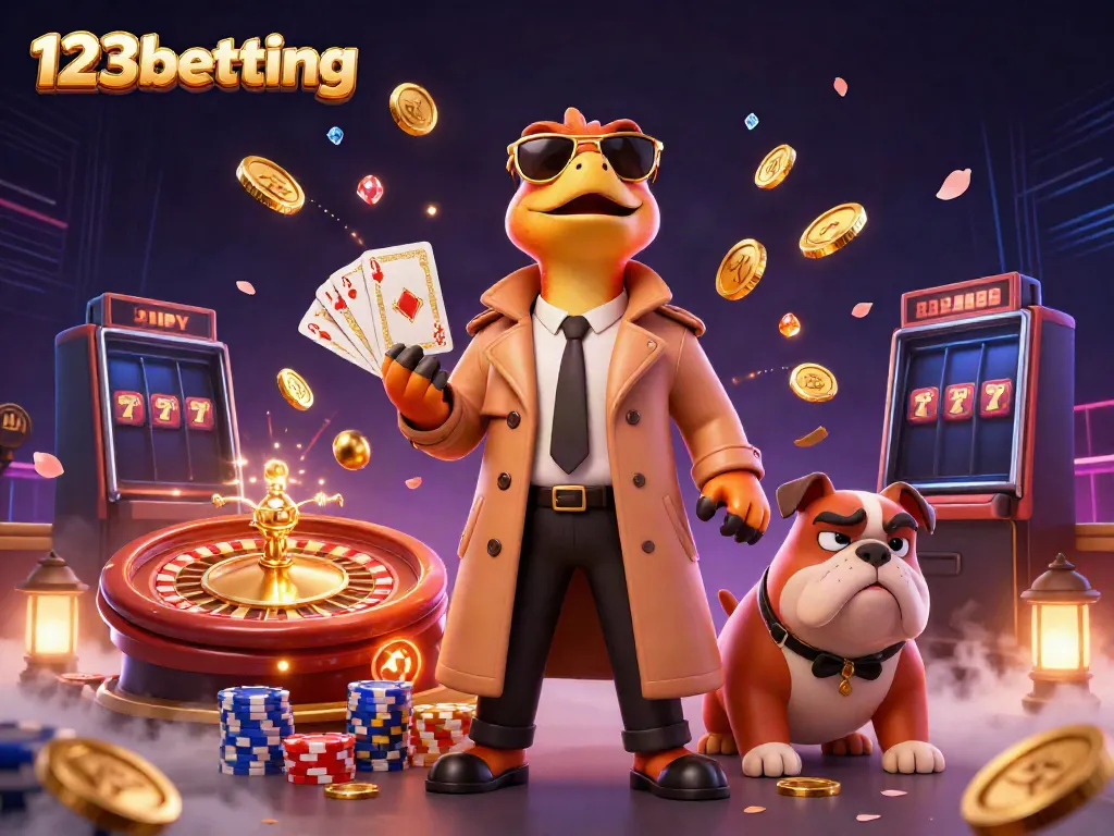 Experience thrilling moments with 123betting in a 3D casino adventure featuring raptors and a bouncer.