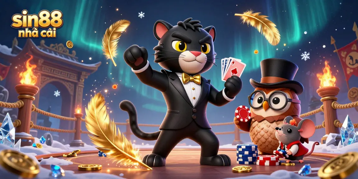 Experience thrilling action at sin88 nhà cái with the stylish panther dealer and friends in a vibrant casino scene.