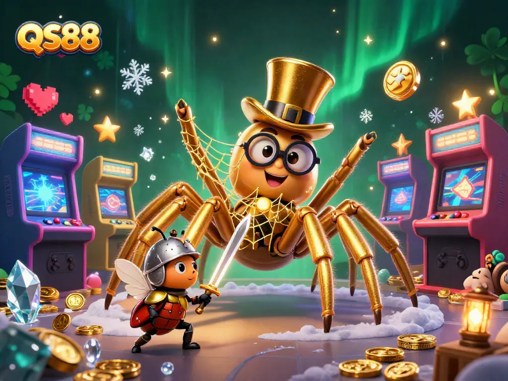 Engage in thrilling gameplay at QS88 with vibrant characters in an ultra-detailed casino setting.