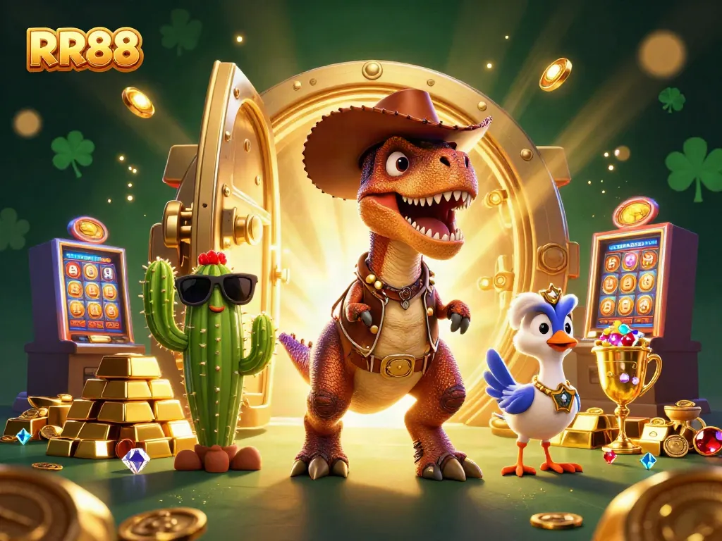 Experience thrilling wins at RR88 with lively gambling characters and bountiful treasures!