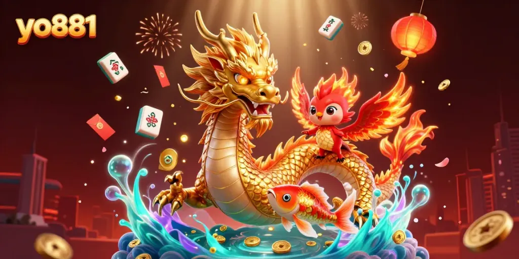 Experience gaming excitement with yo881 at a vibrant casino-themed illustration.