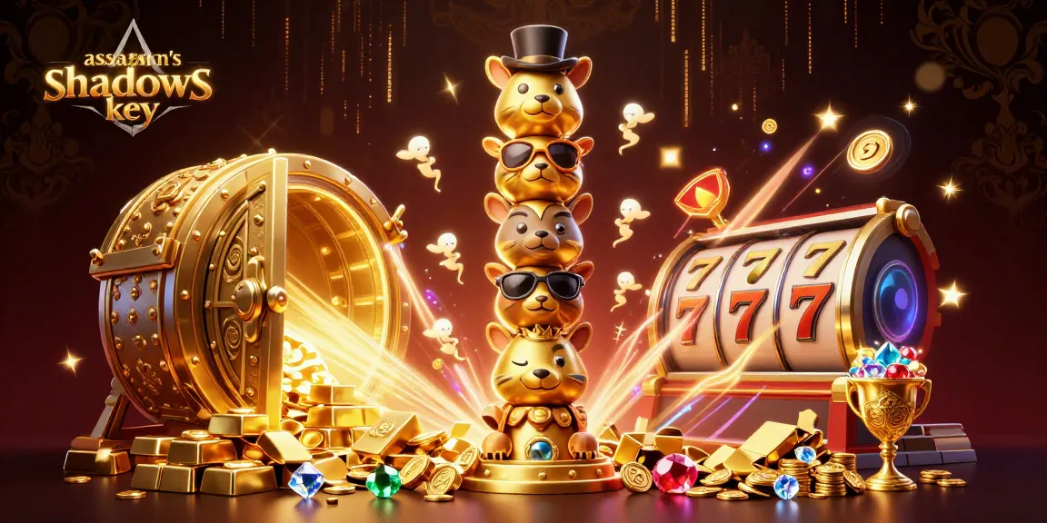 Spin to win with the assassin's creed shadows key in this vibrant casino scene.