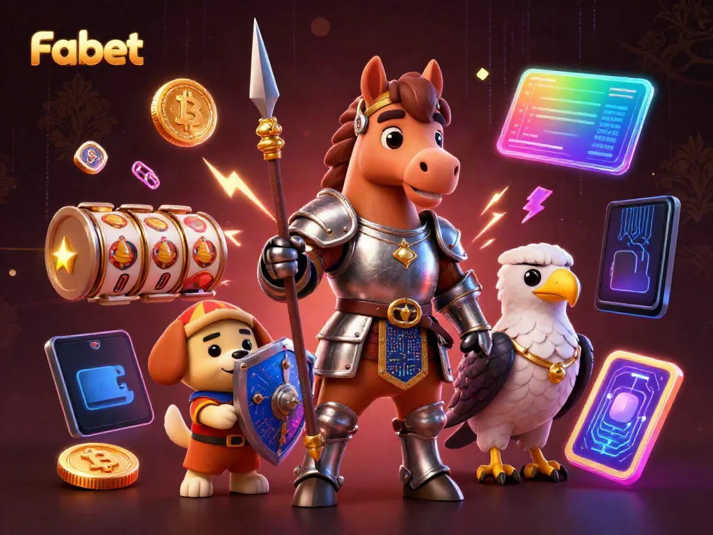 Engage with Fabet's vibrant gaming universe as a knight and puppy embark on a spirited adventure.