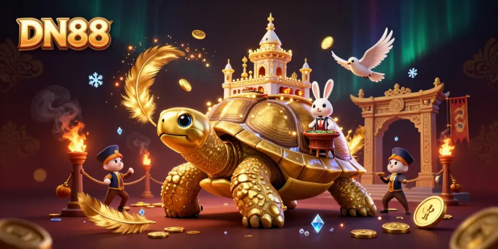 Experience high-stakes gaming at DN88's vibrant casino with enchanting visuals and thrilling elements.
