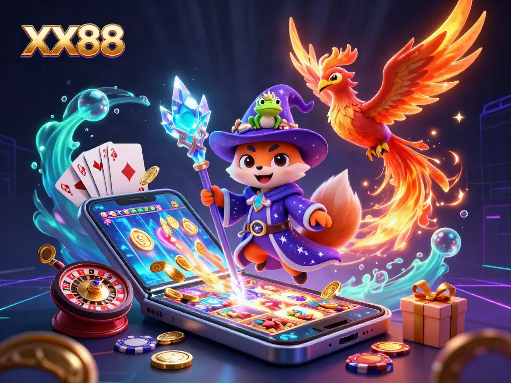 Engage in exciting gameplay with XX88, featuring mystical characters and vivid casino elements.