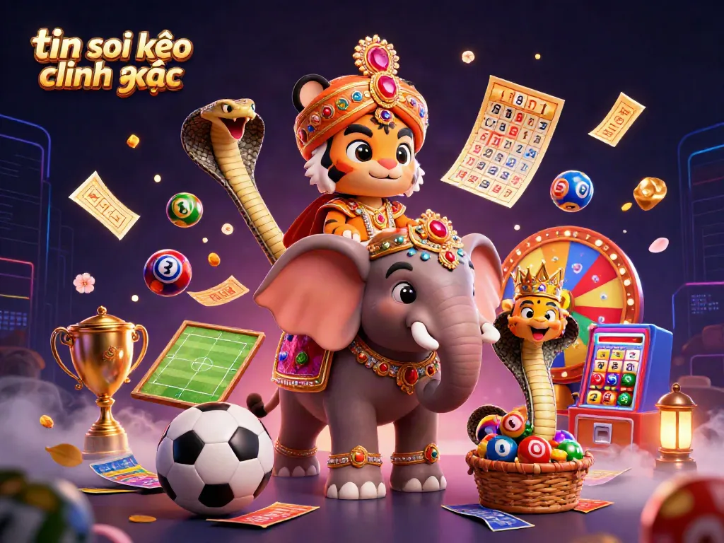 Dynamic sports betting scene featuring tin soi kèo chính xác with vibrant characters and colorful elements.
