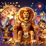 Engage with exciting pq 88 casino games amidst vibrant 3D illustrations of luck symbols.