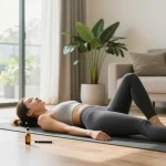 Discover strong THC vapes UK with organic CBD oil and wellness recovery in a relaxing yoga setup.