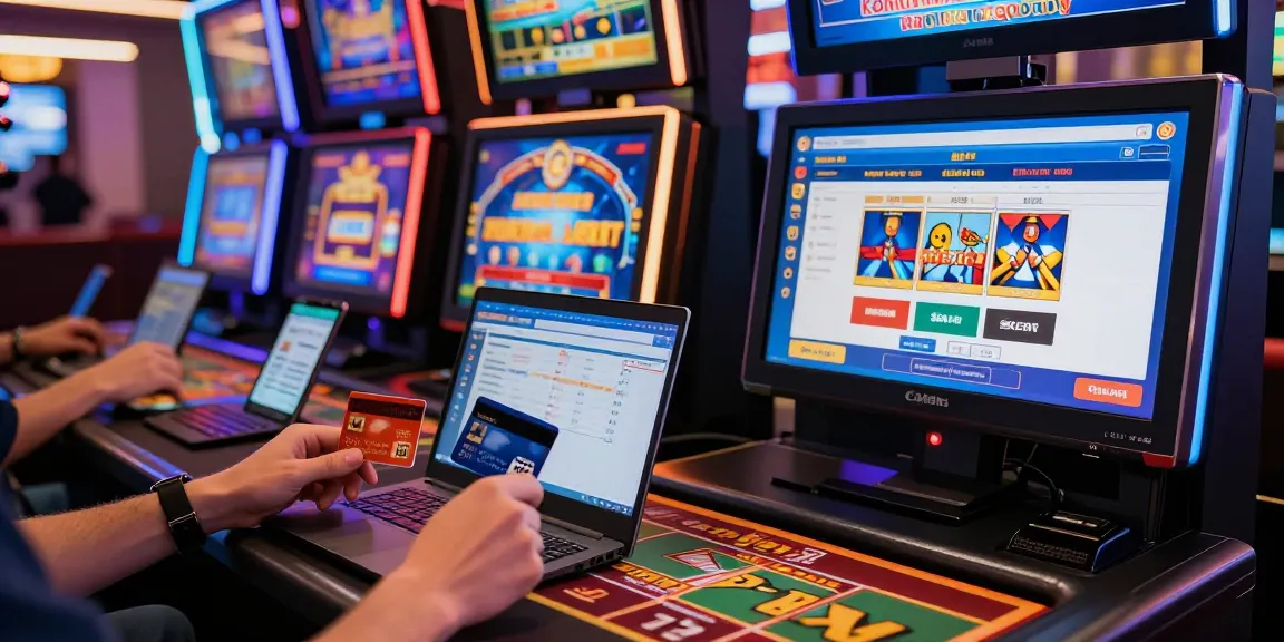 Engaged players enjoying credit card gaming at reputable online casinos on https://cullengolfclub.co.uk/ with vibrant visuals and responsible gambling options.