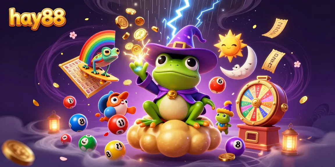 Engaging depiction of hay88 with cartoon characters and vibrant gambling elements creating excitement.