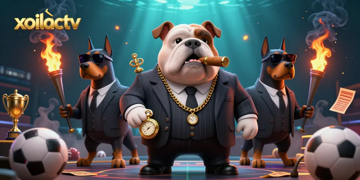 Xoilactv offers live sports betting action with vibrant cartoon characters and dynamic elements.