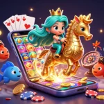 Play slots and win big with 86Bet in this immersive, colorful 3D casino scene.