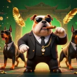 7Ball game strategy scene showcasing a cartoon mafia boss and bodyguards amidst dramatic casino elements.
