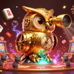 Engage with ga179 at an ultra-detailed casino scene featuring a golden owl and wind-up mice.