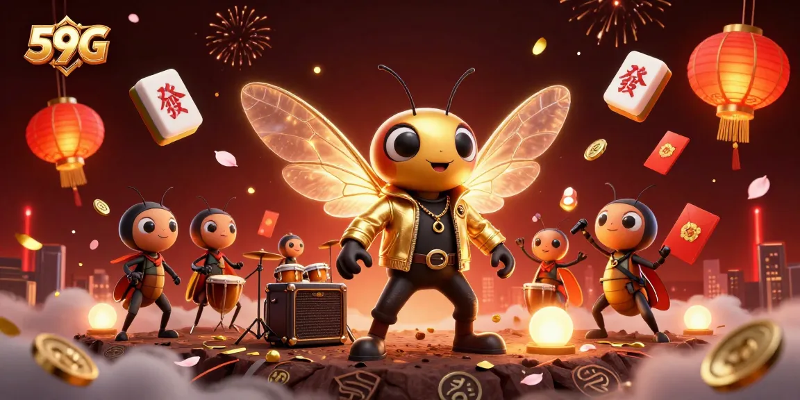 Experience the thrill of 59G gaming with vibrant 3D characters and casino elements igniting the action.