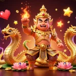 Engage with kèo nhà cái in a vibrant 3D animated gaming scene featuring a golden yaksha guardian and Naga companions.