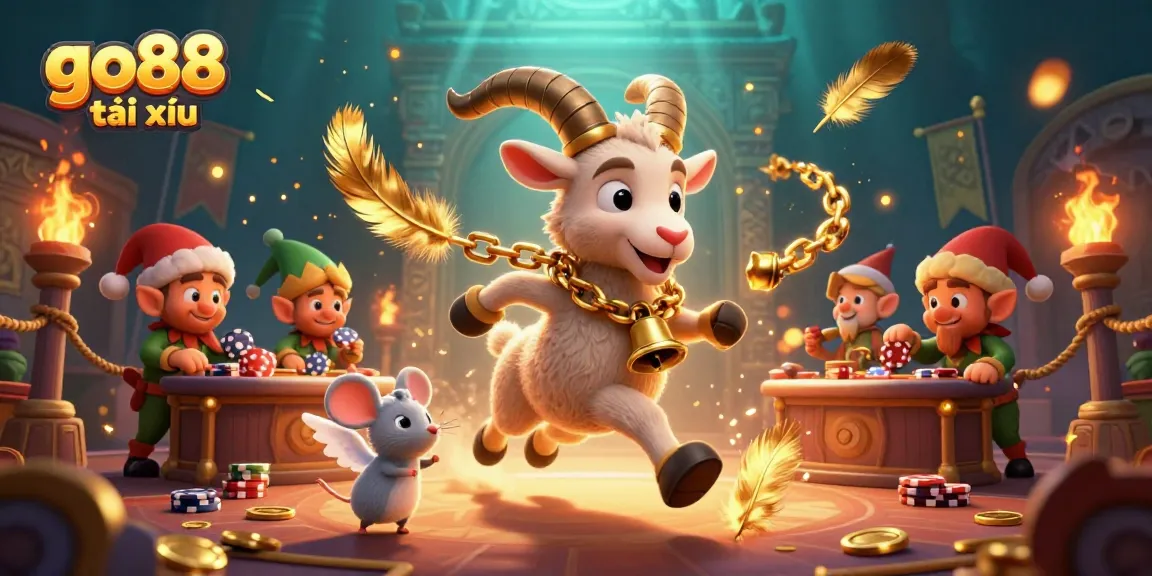 Experience the excitement of go88 tài xỉu in a lively holiday-horror casino scene with 3D characters!