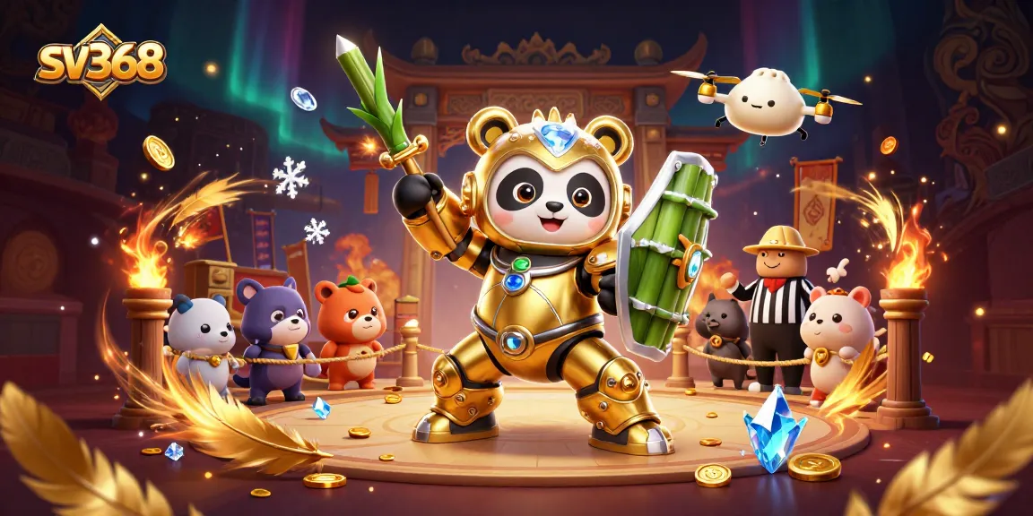 Experience thrilling sv368 action in a vibrant arena filled with golden treasures and dynamic characters.