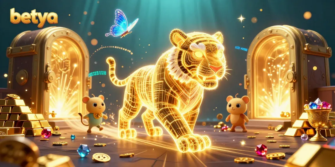Engage in thrilling gameplay at betya with a vibrant casino illustration showcasing dynamic characters and rich treasures.