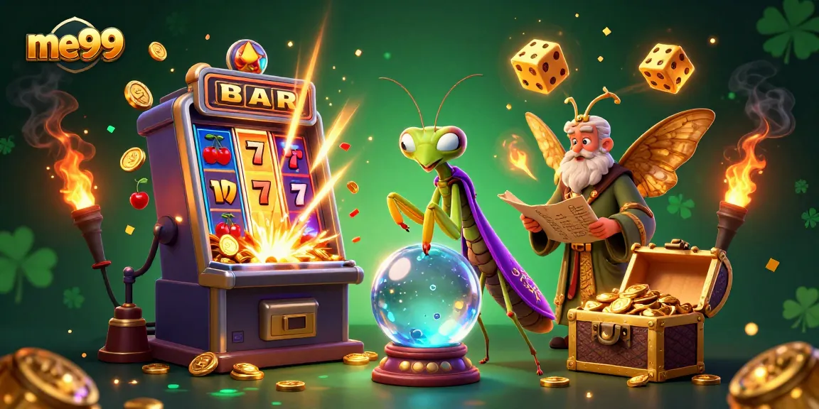 Engage with me99's thrilling slot experience featuring characters exploring a vibrant casino world.