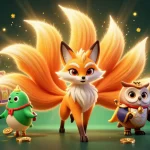 Play slots with hargatoto in a vibrant casino scene featuring mystical characters and crypto elements.