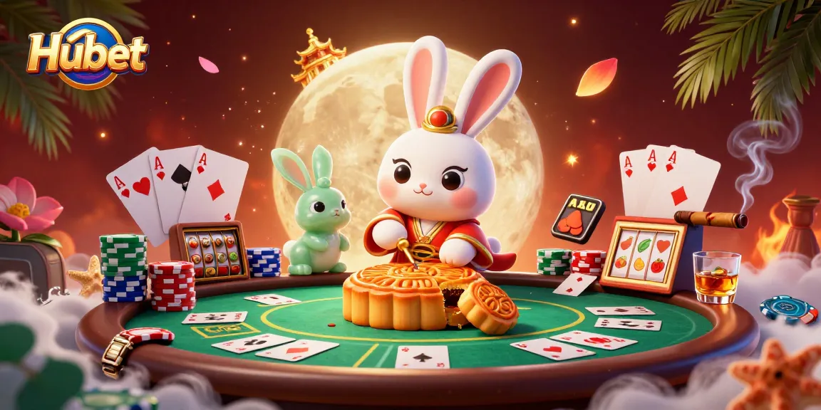 Experience Hubet's thrilling casino atmosphere with a vibrant scene featuring characters and gaming elements.