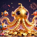Experience excitement with uu88, a vibrant 3D casino scene featuring animated games and celebratory elements.