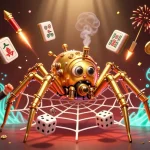 Experience the thrill of FV88 with vibrant gaming elements and steampunk characters in a dynamic casino setting.