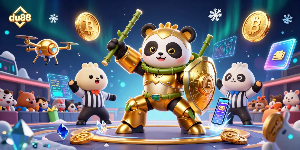 Engage in du88 casino action with a vibrant 3D illustration showcasing exciting gameplay elements.