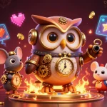 Experience the excitement of vipwin with steampunk and futuristic casino elements in this vibrant illustration.