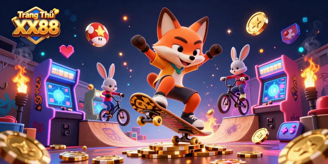 Experience thrilling gameplay on Trang Chủ XX88 with a vibrant casino-themed 3D scene.