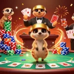 Experience the excitement at lu 88 with lively meerkats in a vibrant casino atmosphere.