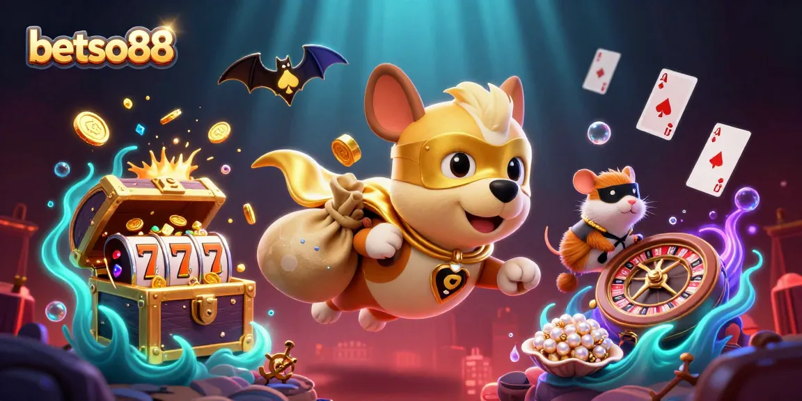 Engage with betso88's thrilling gaming adventure featuring exciting cartoon characters and rich casino elements.