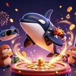Bet on Zo88 and win big with a vibrant casino scene featuring an orca, stingray, and otters!