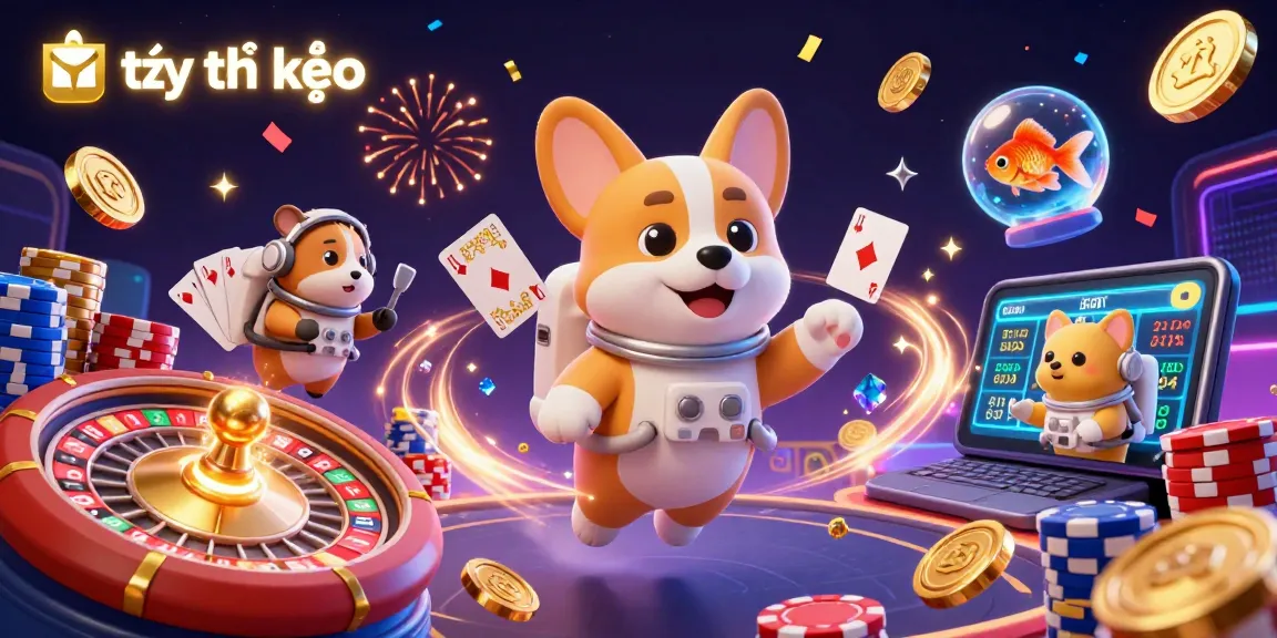 Engage with the latest tỷ lệ kèo in this vibrant sports betting-themed casino scene.