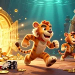 Experience the thrill of 789BET with a vibrant prehistoric casino scene showcasing treasure and games.