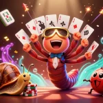 Experience Sun win with an exciting 3D cartoon casino scene featuring a millipede dealer, a high-roller snail, and a cheerful pill bug.