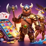 Experience stunning wins with lu88 vote at this vibrant casino scene featuring epic characters and games.