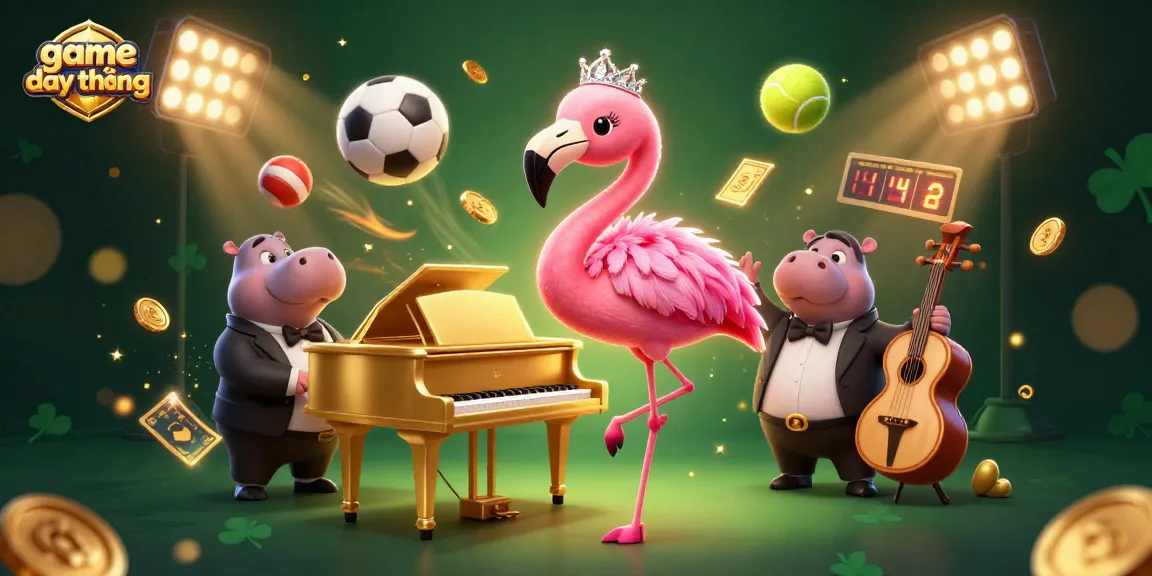 Engage in exciting game đổi thưởng experiences with vibrant casino-themed illustration showcasing dynamic characters and elements.